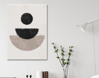 Bohemian Wall Art Decor, Minimalist Boho Painting Texture, Wall Decor, Canvas Printing, Paper Printing or Ready to Hang Framed Canvas