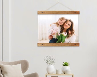 Custom Photo to Paint Canvas, Special Mothers Day Gift, Canvas Banner, Custom Hanger Decor, Photo Painting Hanger Immortal Gift