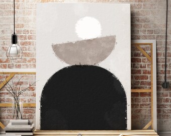 Boho Design Wall Art, Minimalist Painting Texture, Bohemian Decor, Canvas Printing, Paper Printing or Ready to Hang Framed Canvas