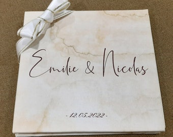Accordion Alternative Guest Book, Personalized Wedding Reception Guest or Signing Book, Engagement Party or Wedding, Modern Custom Sign Book