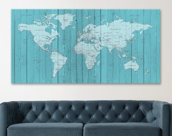 World Map Wall Art, Push Pin Adventure Map, World Map Canvas, Large Canvas Wall Art, Home Gift, Office Decor, Wall Decor