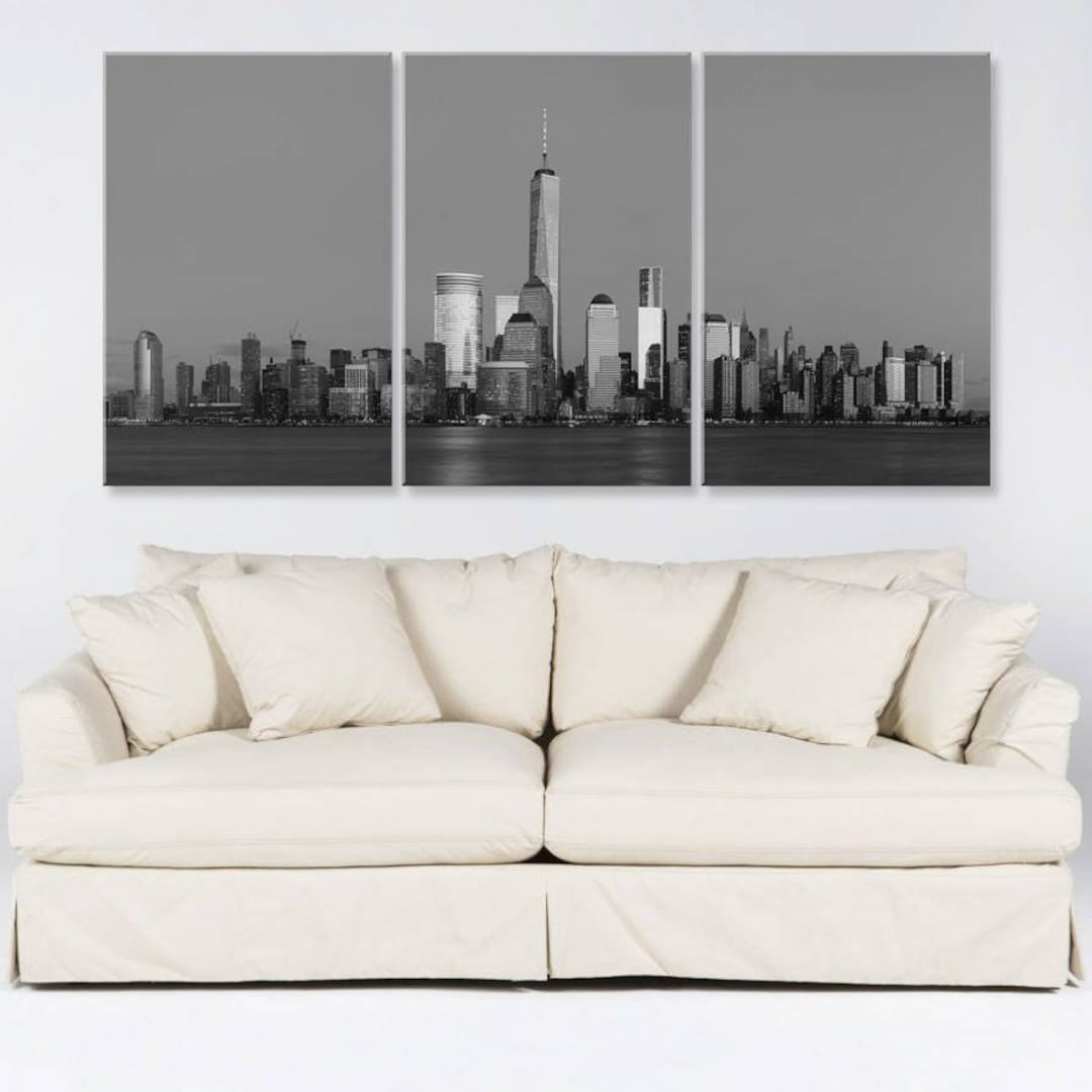 New York City Skyline Canvas Wall Decor, Manhattan Canvas, City