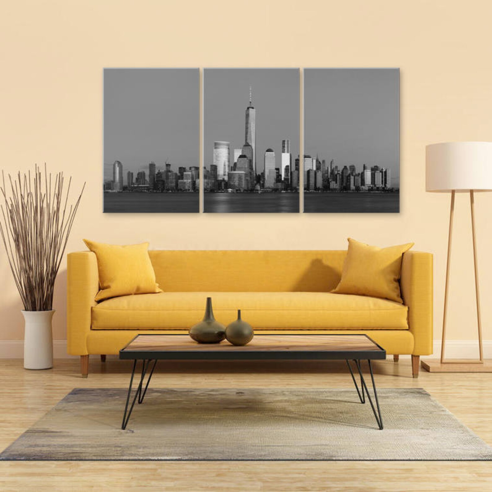 City Skyline Decor NYC Manhattan Canvas New York City Etsy