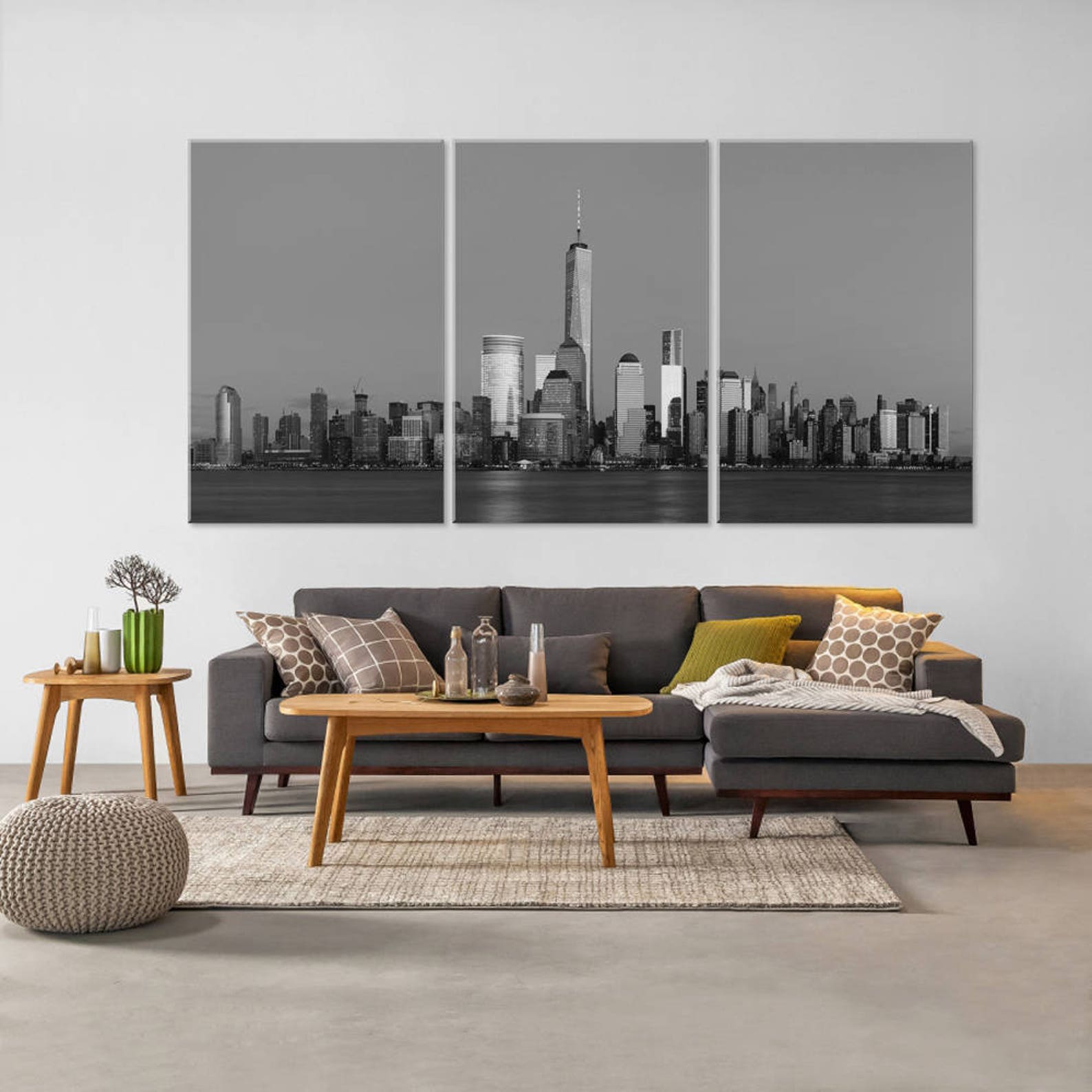 City Skyline Decor NYC Manhattan Canvas New York City Etsy