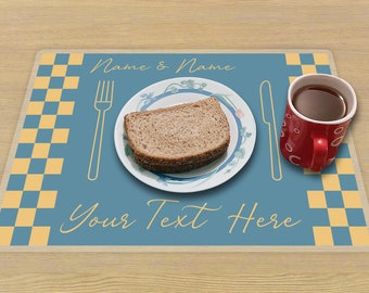 Custom Placemat, Customisable Food Serving, Personalized Dining & Serving, Unique Printed and PVC Laminated Placemat