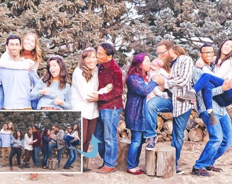 Custom Photo to Painting Canvas, Personalized Wall Art, Digital Print On Canvas Ready To Hang or Print on Fine Art Paper