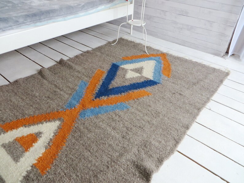 Scandinavian Wool Blanket Queen Size Bed Cover Gray Wool Etsy