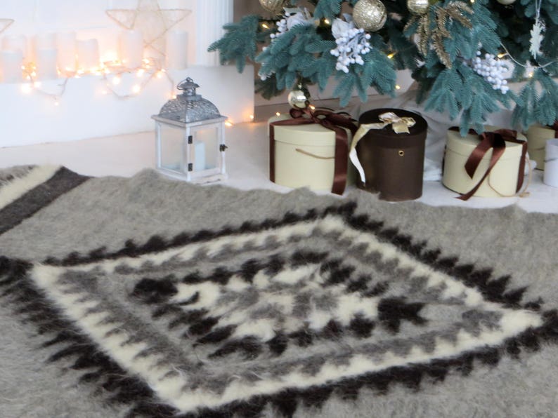 Scandinavian Wool Blanket Queen Size Bed Cover Gray Wool Etsy