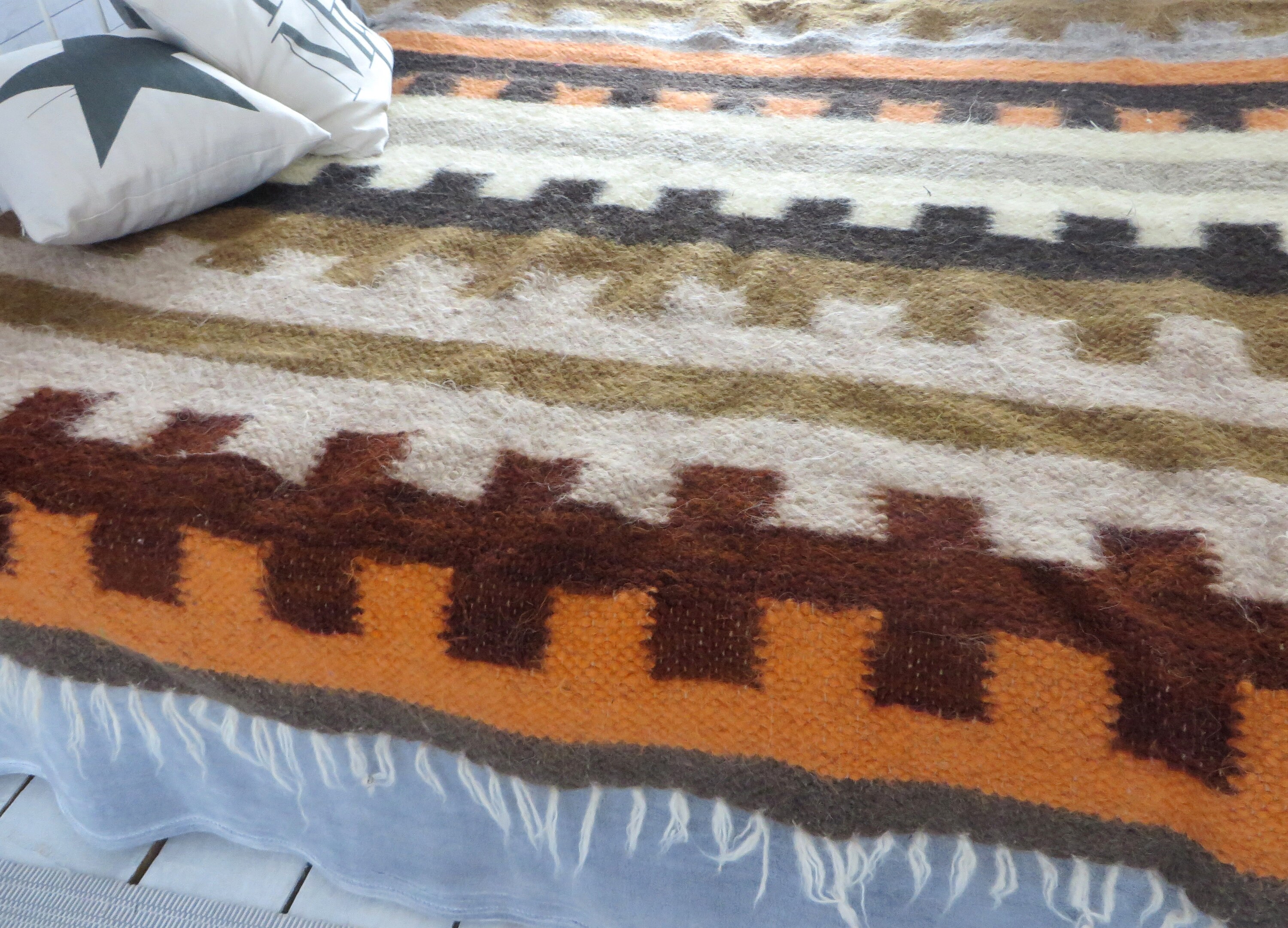 Natural Wool Blanket Sheep Wool Throw Blankets Cover for Sofa Etsy