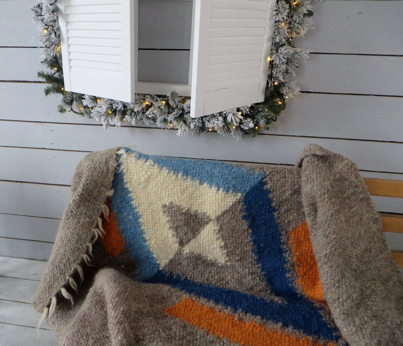 Scandinavian Wool Blanket Queen Size Bed Cover Gray Wool Etsy