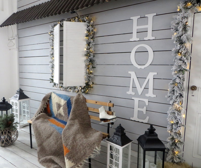 Scandinavian Wool Blanket Queen Size Bed Cover Gray Wool Etsy