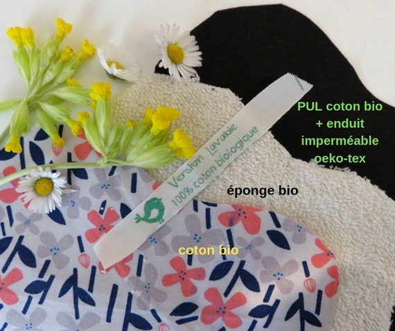 Protège slip lavable imperméable coton bio