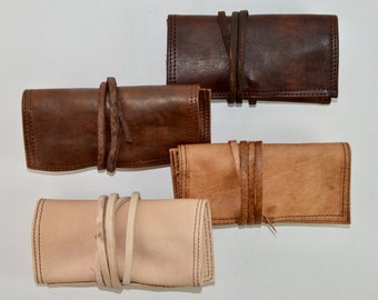 Other Collectible Tobacco Pipes Full Grain Cow Hide Tobacco Pouch Brown Handmade In Australia 206519 - Foto 4