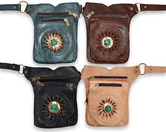 Leather Hip Bag, Fanny Pack, Bumbag, Belt Bag Purse,  Cross Body / Shoulder Bag