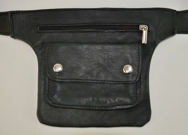 Lonsdale Waist Pack Hip Bag - Black Bum Bag With Side Pockets, Adjustable Strap, 5 Compartments