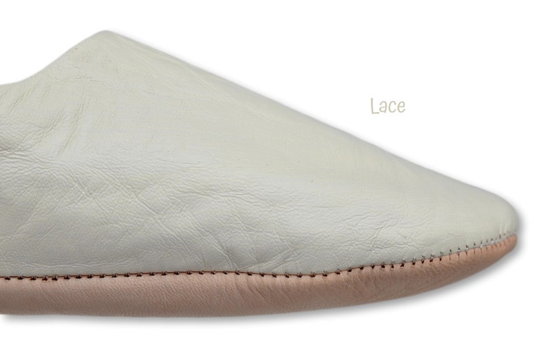 BABOUCHE: Marokkaanse Babouche-slippers voor dames, handgemaakt van zacht biologisch leer, schapenvacht, muilezels, slip-ons, 29 kleuren Lace