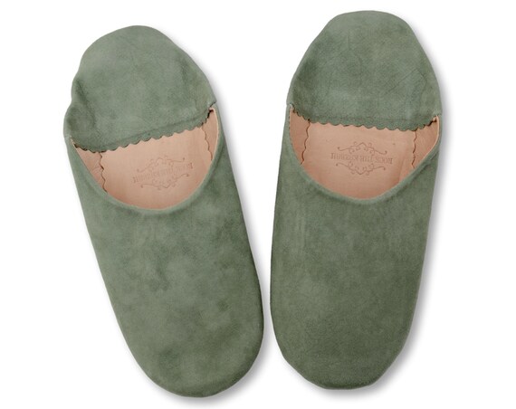 Sage green online slippers