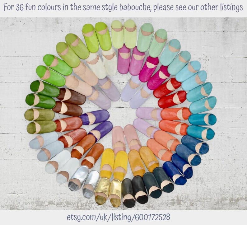 Babouche: Moroccan Leather Womens Slippers, Slip ons, Sheepskin Slippers, Mules, Handmade in Lilac image 10