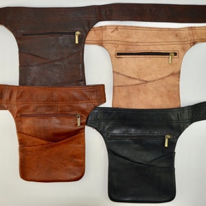Leather Utility Belt Designer Hip Belt Belt Bag Pocket Belt Traveling, Hiking  OFFRANDES 