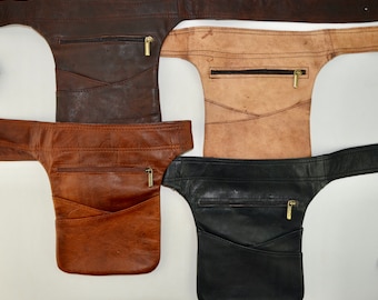brown leather hip bag
