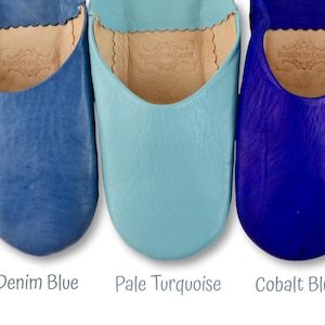 BABOUCHE: Marokkaanse Babouche-slippers voor dames, handgemaakt van zacht biologisch leer, schapenvacht, muilezels, slip-ons, 29 kleuren afbeelding 4