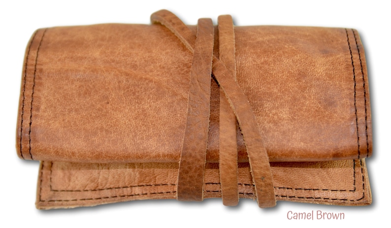 Leather Tobacco Pouch, Handmade Tobacco Pouch, Small Leather Pouch, Jewellry Pouche, Brown Tobacco Pouch, Organic Leather Pouch, Tobacco bag Camel Brown