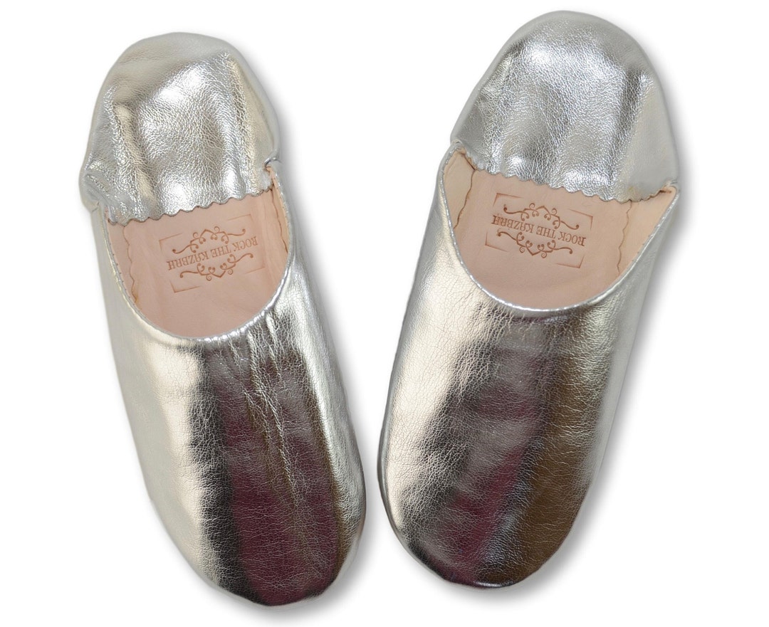 Moroccan Leather Babouche Slippers, Sheepskin Slippers, Silver Slippers, Organic Slippers, Handmade Slippers, Mules, Womens Babouche, Silver - Etsy Moroccan Leather Babouche Slippers, Sheepskin Slippers, Silver Slippers, Organic Slippers, Handmade Slippers, Mules, Womens Babouche, Silver - Etsy