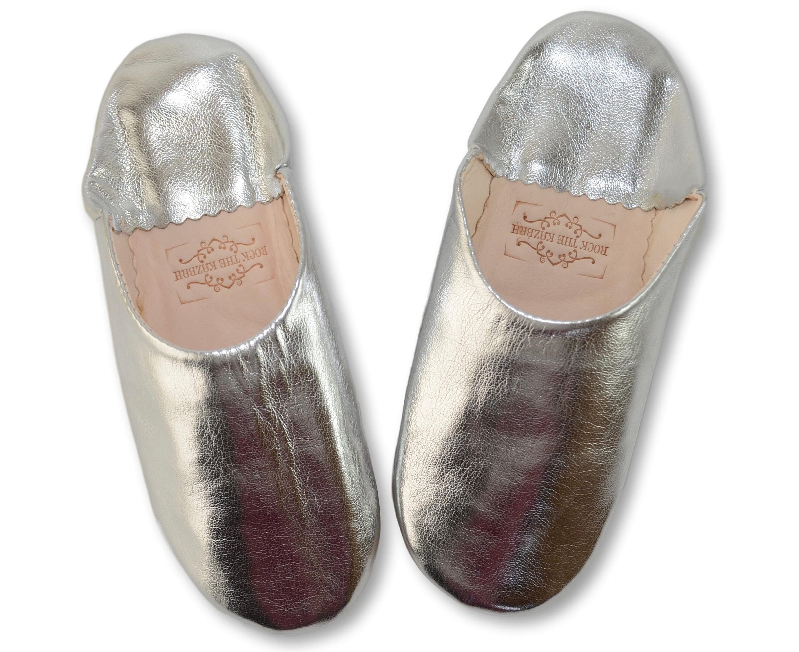 Real silver slippers sales