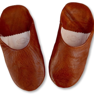 Pantofole da uomo in pelle marocchina, fatte a mano in pelle conciata al naturale, slip-on, muli, concia naturale **TARIFFE USA PAGATE**