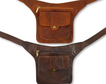 Leather Hip Bag, Fanny Pack, Crossbody Bag, Bumbag, Belt Bag, Waist Bag, Organic Leather and Handmade.