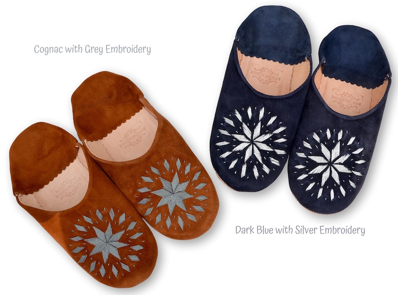 Moroccan Suede Babouche Slippers, Womens Babouche, Moroccan Slippers, Handmade Suede Slippers, Leather Slippers, Slides, Mules, 15 Colours image 8