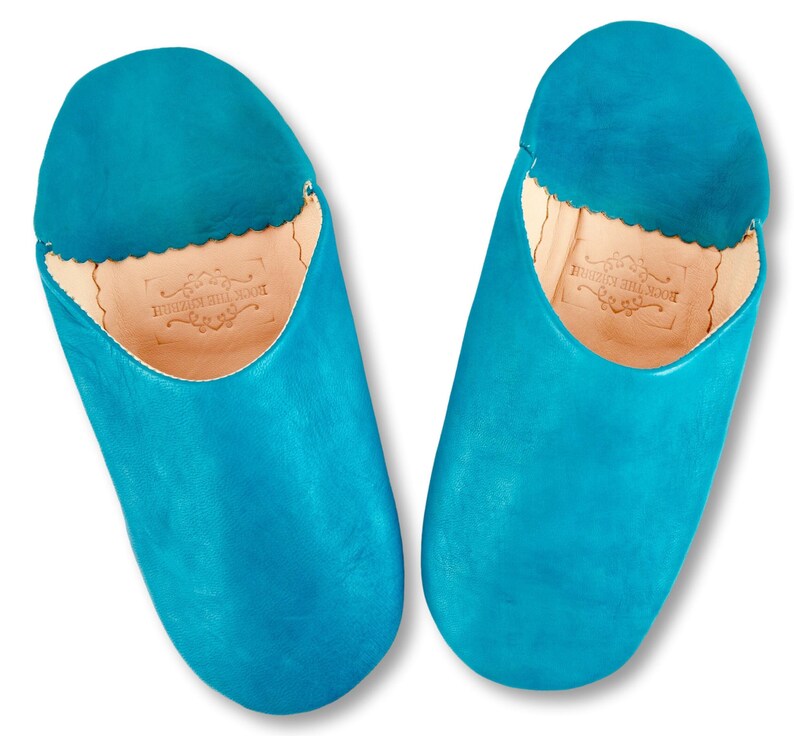 BABOUCHE: Womens Moroccan Babouche Slippers Handmade from Soft Organic Leather, Sheepskin, Mules, Slip Ons, 29 Colours image 7