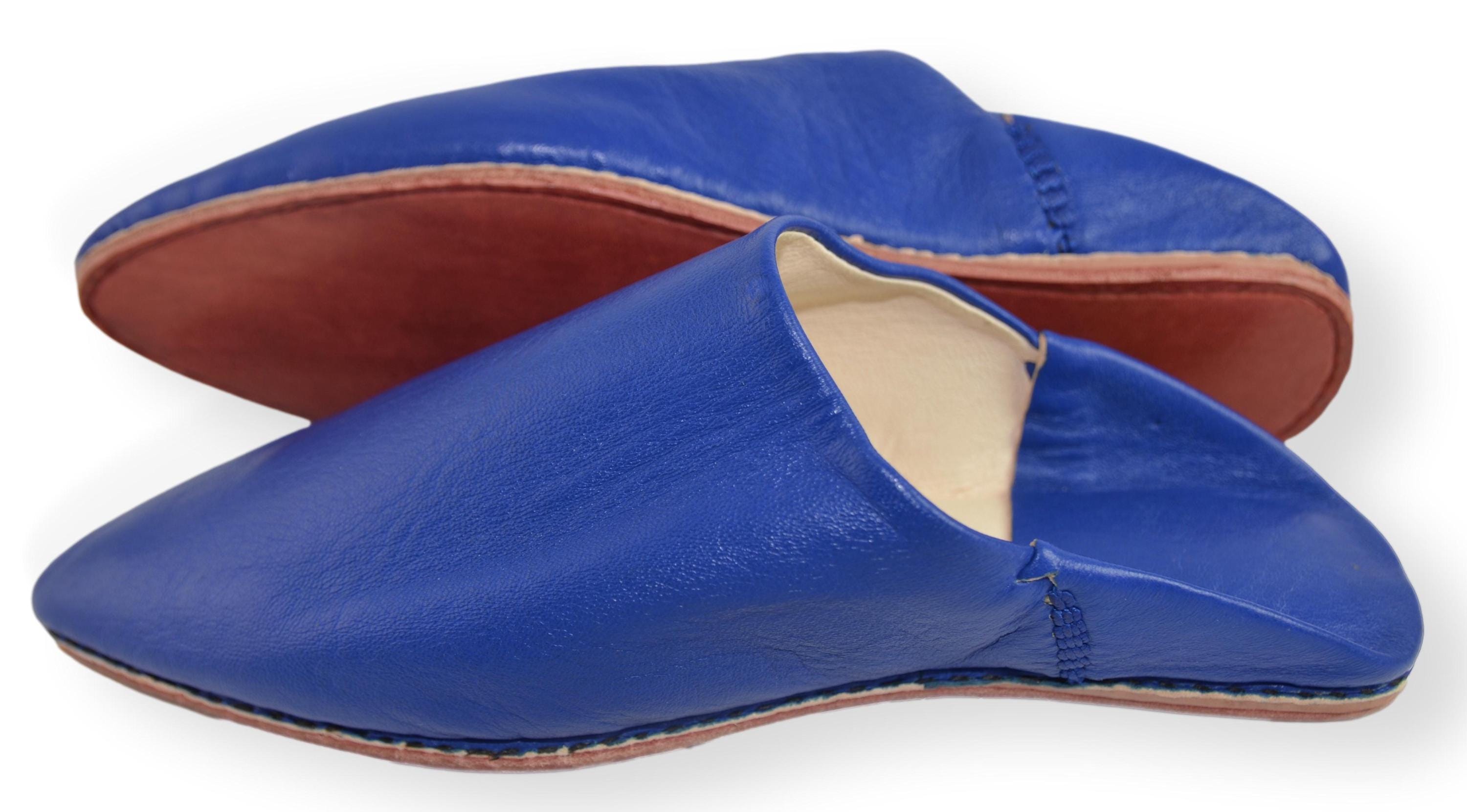 Babucce Marocchine In Pelle Naturale Fatte A Mano - Comode Pantofole Unisex Con Suola In Gomma, Perfette Per Casa E Esterno - Artigianali Di Marrakech - 3