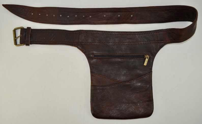 Leather Hip Bag, Holster Bag, Fanny Pack, Bumbag, Belt Bag, Waist Bag, Money Belt, Utility Belt, Travel Belt, Festival Belt, Organic Dark Brown