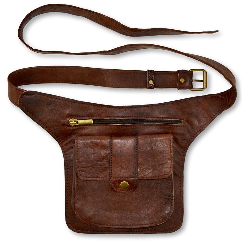 Leder Gürteltasche, Bauchtasche, Crossbody Bag, Gürteltasche, Bauchtasche, Bio-Leder und Handarbeit. Bild 4