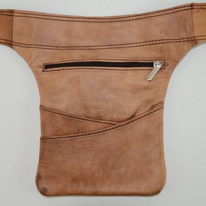 Leder Hüfttasche, Holster Tasche, Fanny Pack, Bauchtasche, Gürteltasche, Waist Bag, Geldgürtel, Gebrauchsgürtel, Reisegürtel, Festival Gürtel, Bio Camel Brown