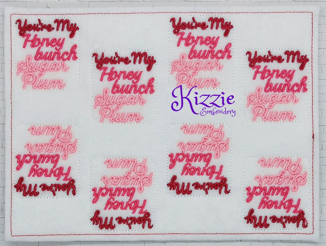 You're My Honey Bunch Sugar Plum 1 Hour You're My Honey Bunch Sugar Plum Feltie Sheet - Etsy