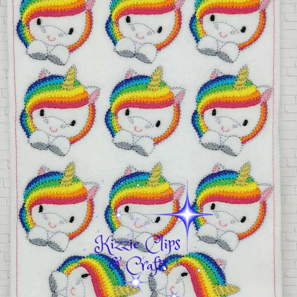 Unicorn Livy Head Feltie Sheet