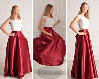 burgundy and white bridesmaid dresses