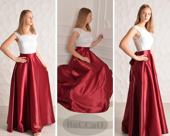 burgundy maxi lace dress