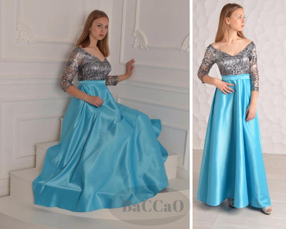 teal and silver bridesmaid dresses