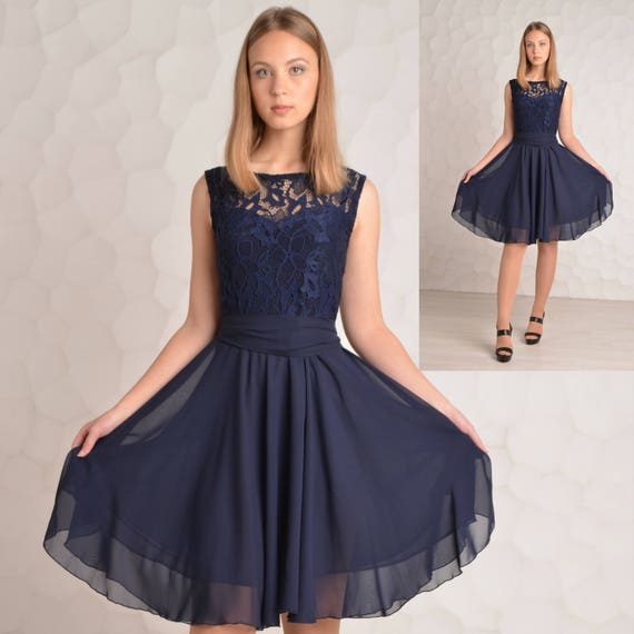 bridal dresses navy blue