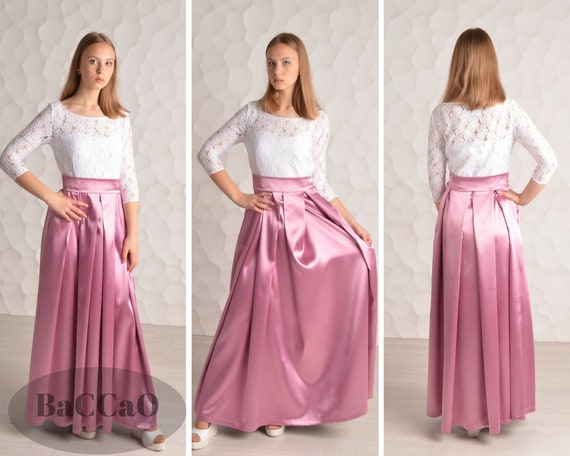 Buy > long sleeve dusty rose bridesmaid dresses > in stock