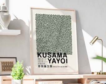 Kusama Japanese Premium Matte Paper Poster Print Sage