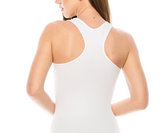 Kurve Seamless Supersoft Racerback Tank, UV Protective Fabric UPF 50+ (Made with Love in The USA)