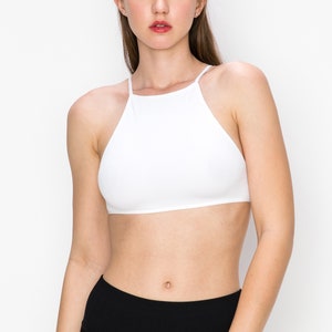 Kurve High Neck Bralette, UV Protective Fabric UPF 50+ (Made with Love in The USA)