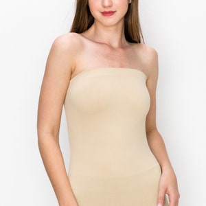 Kurve Haut tube bandeau long extensible sans couture pour femme Fabriqué aux États-Unis Pebble