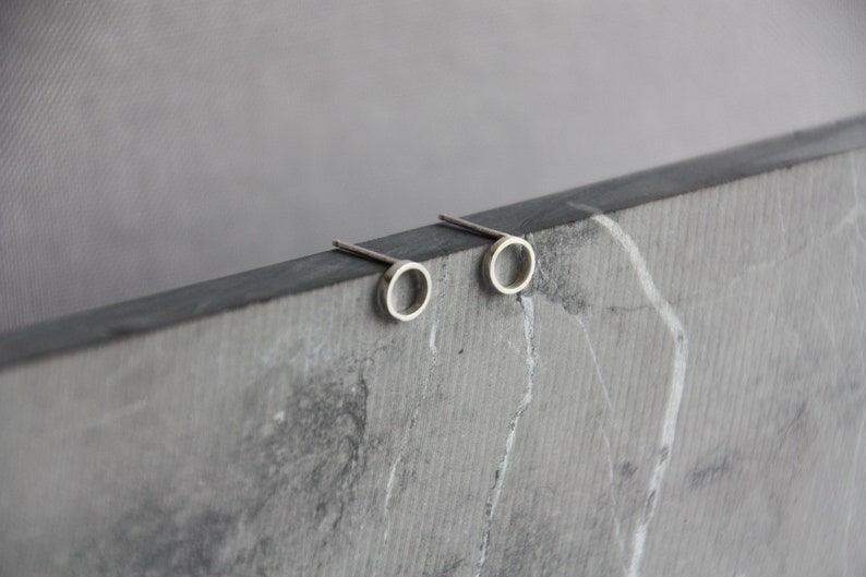 NEW Sterling silver circle studs image 1