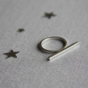 Sterling silver bar ring
