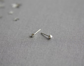 sterling silver triangle studs